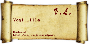 Vogl Lilla névjegykártya